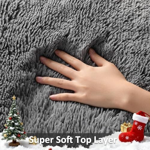 Ophanie Small Rug Washable Non Slip Throw Bedside Area Rugs, Fluffy Soft Mini - Image 2