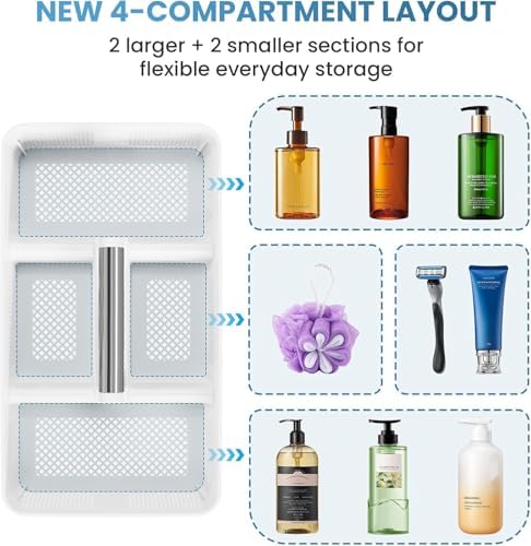 BYUNER Plastic Shower Caddy Dorm: Portable Shower Basket Tote - Image 6