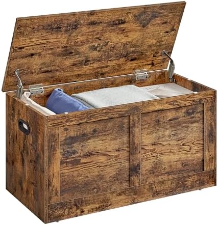 VASAGLE Storage Chest with 2 Safety Hinges, 15.7 x 31.5 x 18.3 Inches by Unknown