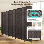 JOSTYLE 8 Panel Room Divider, Privacy Screen & Room Separation, Extra Wide - Image 3