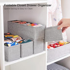 MURRI&MURRDI Mini Foldable Clothes Drawer Organizer 6 Pcs, Narrow Fabric Drawer - Image 4