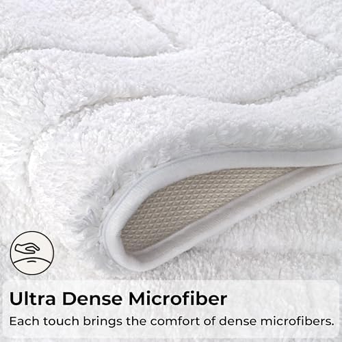 GRANNY SAYS White Bathroom Rug 24" x 43", Non-Slip Microfiber Bath Mat - Image 4