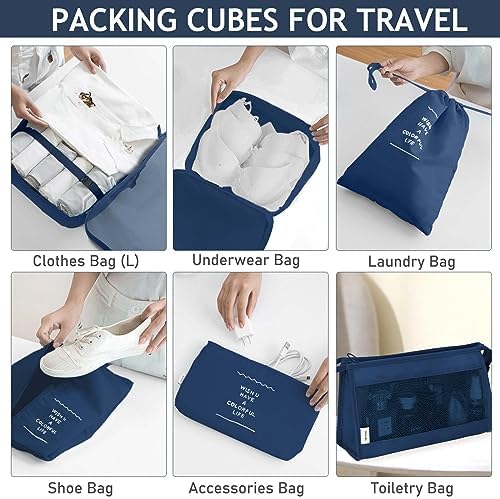 KPX 8 Set Packing Cubes for Travel, Luggage Packing Organizers Accessories - Image 4