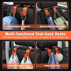 4-Pack Car Headrest Hooks Holds 55lbs Seat Storage Organizer - Image 5