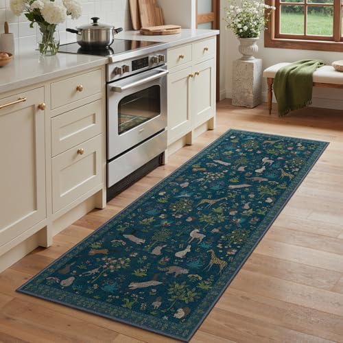 BESBLEE 2'6X7 Washable Kitchen Runner Rug, Animal Non Slip by BESBLEE