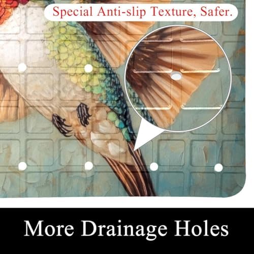 Non Slip Bathtub and Shower Mat 26.8x15.1 inch, Bath Mat - Image 2