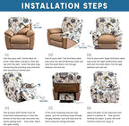 Recliner Chair Covers 4-Pieces Recliner Slipcovers Lazy Boy Chair Covers - Image 6
