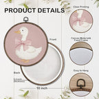 GWFSJYU Coquette Pink Duck Framed Wall Art, Duck Nursery Decor, Cute Ducks - Image 7