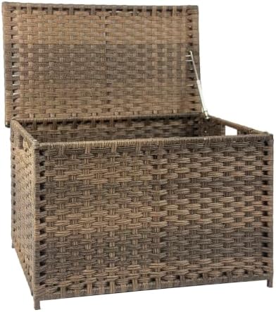 Wicker Storage Trunk, Large Storage Basket by MOORLITER