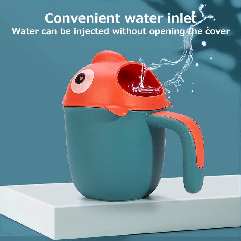Baby Rinse Cup, Cute Cartoon Fish Baby Bath Rinser Baby Rinser Pail Shampoo - Image 5