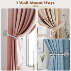 USFOOK Silver Curtain Holdbacks, Decorative Drapery Tiebacks, 2 Pack/1 Pair - Image 6