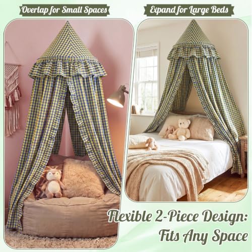 SmoothNovelty Gingham Plaid Bed Canopy - Image 6