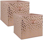 DII Woven Polyester Storage Bin, Polka Dot, Small Set of 2 by DII