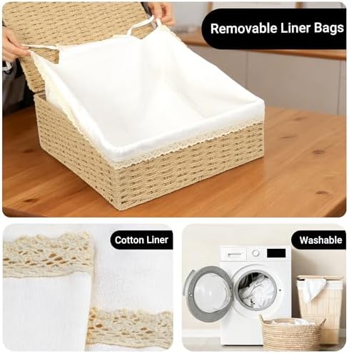 Nonam Rattan Divided Storage Basket - Image 3