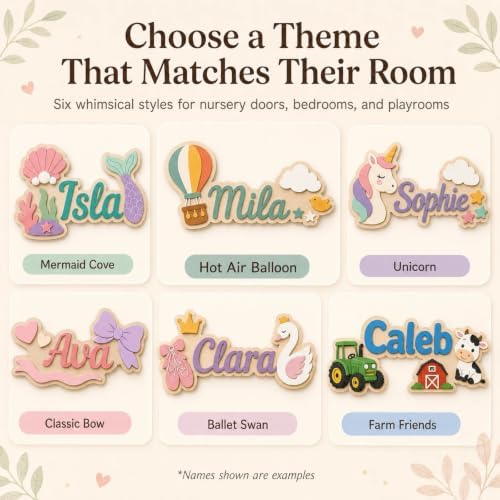 Custom Wooden Name Sign for Baby Nursery, Kids Room Door & Wall Decor - Image 3