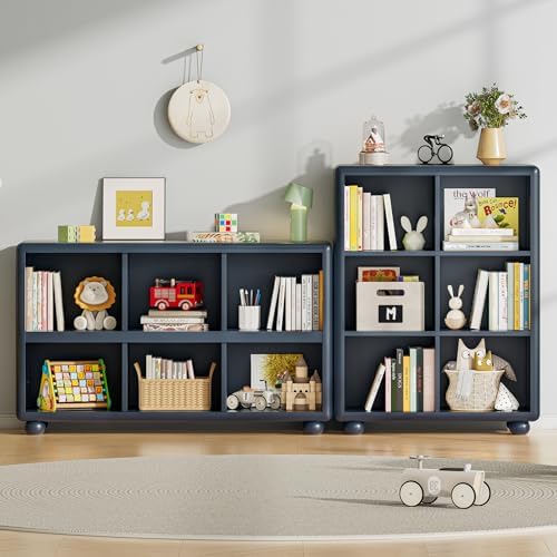 ONBRILL Kids Bookshelf with 6 Cube Storage, Toy Storage Organizer - Image 5