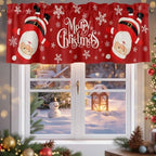 Red Merry Christmas Valance Curtains - Image 5