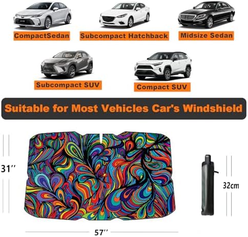 Windshield Sun Shade Umbrella for Car Foldable Umbrella Front Window Sunshade - Image 3