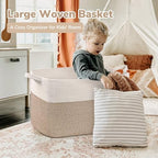 Goodpick 85L Large Woven Rope Blanket Basket - Image 2