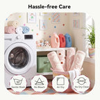 GRANNY SAYS Pink Bow Bathroom Rug, Cute Scalloped Bath Mat - Image 6