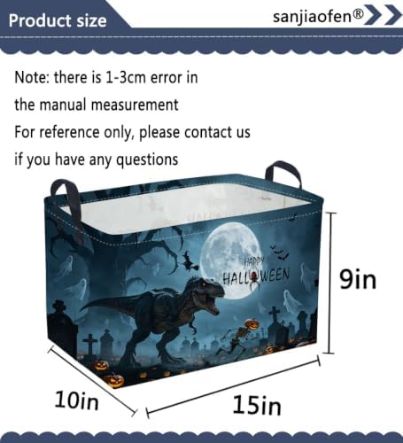Sanjiaofeng Rectangular Dinosaur Halloween Baskets, Waterproof Foldable - Image 7