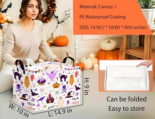 Large Halloween Themed Candy Gift Boo Basket - Image 2