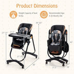 BABY JOY High Chair, Foldable Baby High Chair - Image 6