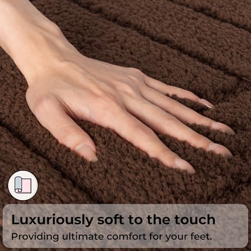 GRANNY SAYS Brown Bathroom Rugs Set 2 Piece, Soft Microfiber Bath Mats - Image 4