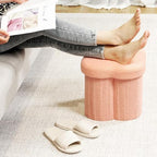 B FSOBEIIALEO Storage Ottoman Cube, Flowers Shaped Ottomans - Image 5