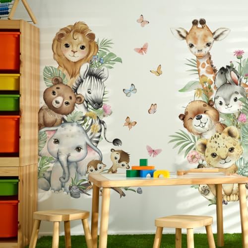 Watercolor Jungle Animal Wall Decals - Image 5