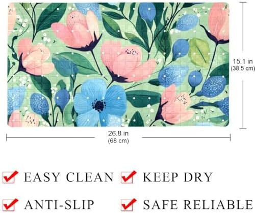 Non Slip Shower Mat Bathtub Mat 15.1x26.8 Inch, Quick Dry Bath Mat - Image 4