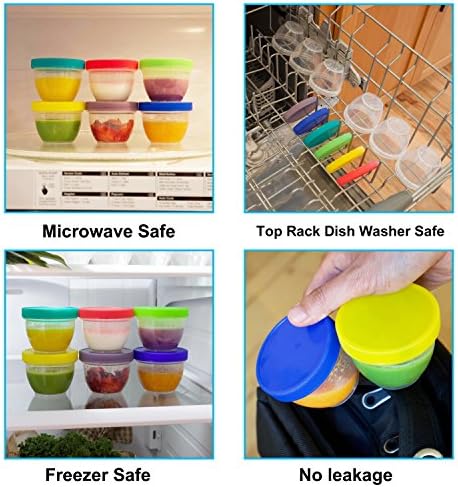 Youngever 18 Pack Baby Food Storage, 4 oz Baby Food Containers - Image 4