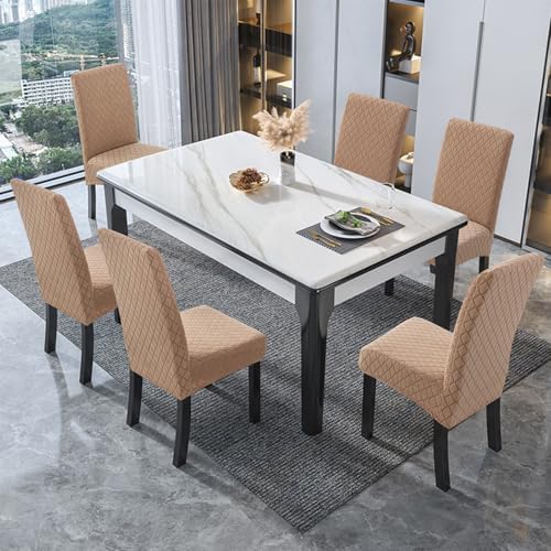 Genina Waterproof Dining Chair Covers Set of 6 Parsons Chair Slipcovers - Image 2