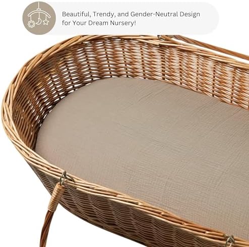 Muslin Bassinet Sheets for Dream On Me, Baby Delight Snuggle Nest, Primo - Image 4