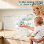 Baby Bottle Organizer, 3 Tiers Acrylic Bottle Storage Organizer Container - Image 5
