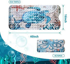 MOLFUJ Non Slip Bathtub Mat for Bathroom, 40 X 16 Inch Sea Turtle Bath Tub Mat - Image 4