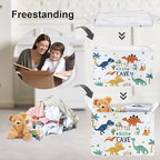 Clastyle Large Boho Dinosaur Pterosaur Boy Book Toy Storage Basket Dino Palm - Image 3
