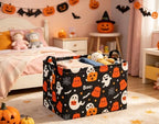 Halloween Basket Cute Baskets for Kids Pumpkin Basket Rectangular Storage Bin - Image 4