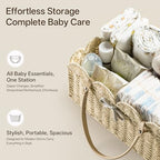 HBlife Large Baby Diaper Caddy, Paper Rope Storage Baskets Nursery Bin - Image 4