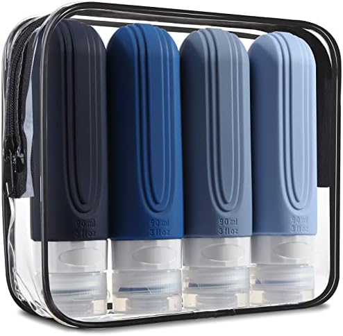 Mrsdry Travel Bottles for Toiletries, Tsa Approved 3oz Travel Size Containers by Mrsdry