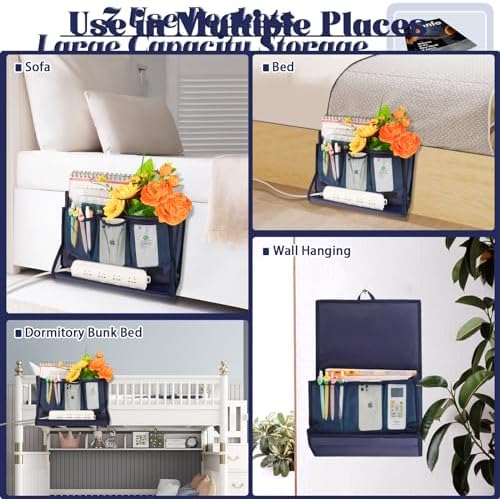 Bedside Caddy Organizer for Dorm Bed Rails - Image 6