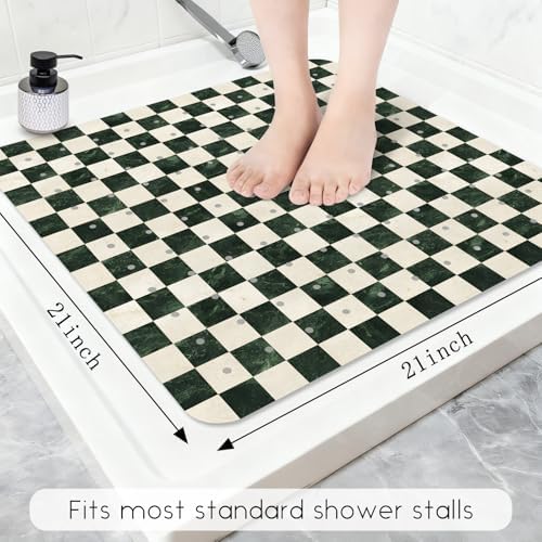 Bathtub Mat Non Slip, Checkered Square Bath tub Mat Shower Floor Mat - Image 2