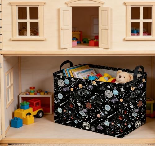 Sanjiaofeng Rectangular Moon and Stars Basket Waterproof Foldable Kids Laundry - Image 5