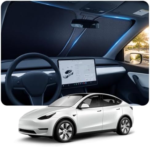 DooGooCoo Windshield Sun Shade for Tesla Model Y & Model 3 2017-2026 Sunshade by DooGooCoo
