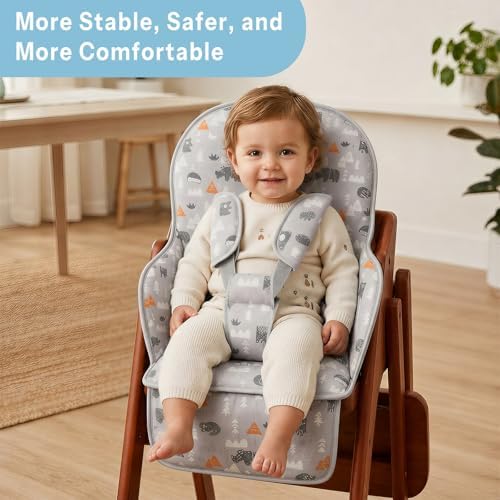 Kocpudu High Chair Pad, Comfortable Seat Belt Design - Image 2