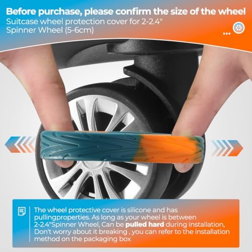 8Pcs Upgrade Luggage Wheel Covers, Travel Accessories - Image 4
