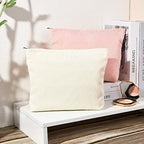 SOIDRAM 2 Pieces Corduroy Makeup Bag Large Corduroy Cosmetic Bag Capacity - Image 6