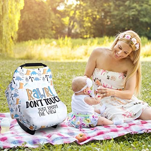 Metplus Baby Car Seat Cover, No Touch Sign Carseat Canopy & Nursing Covers - Image 6