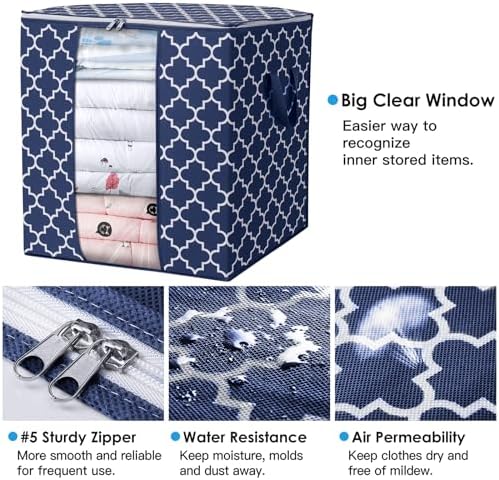 Storage Bags 3 Pack 100L Clothes Organization and Storage Containers - Image 3