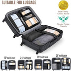 Veken 10 Set Packing Cubes for Travel Essentials, Anti-Wrinkle Buckled Suitcase - Image 6